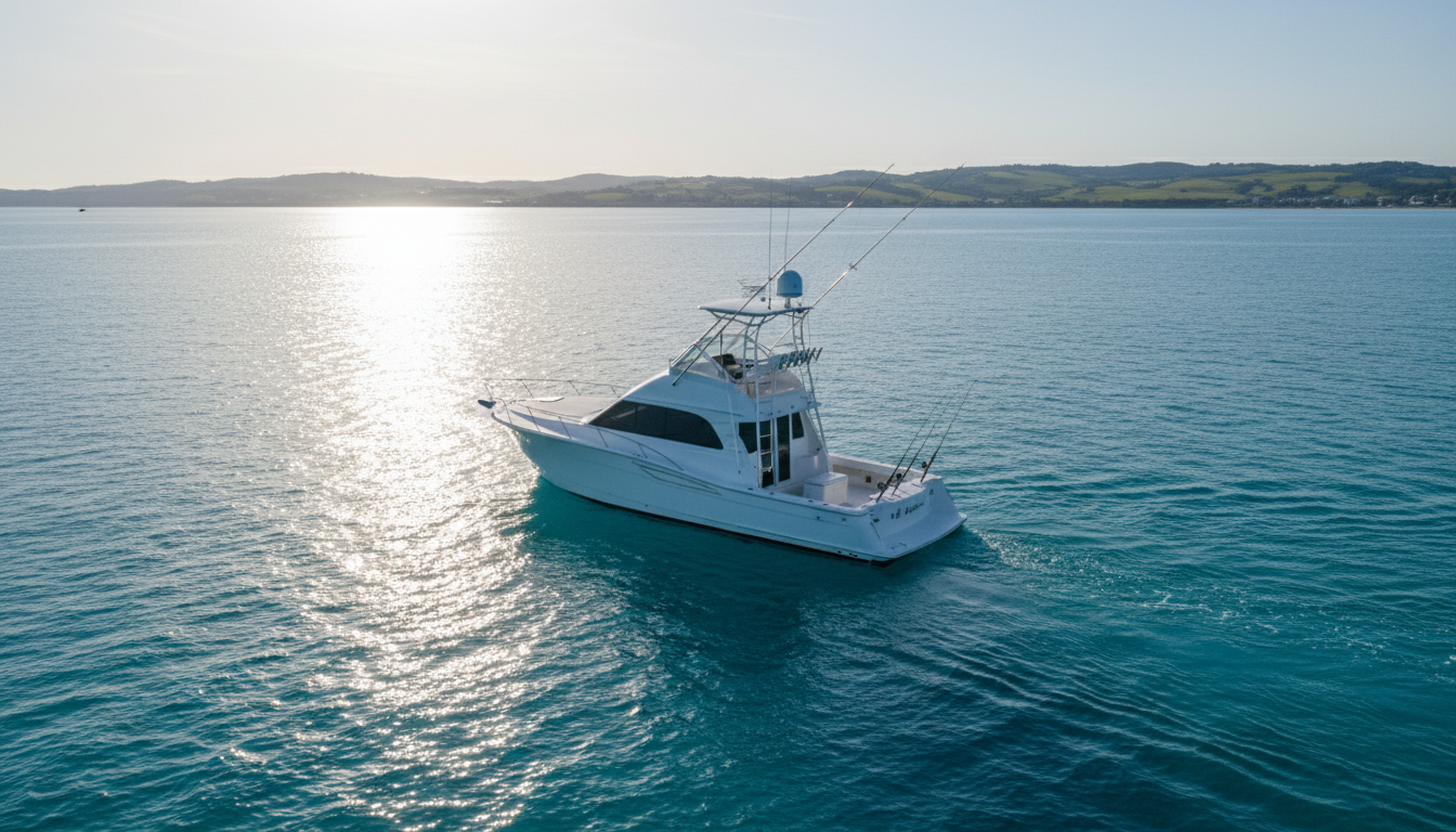 Fishing boat on calm Gulf waters