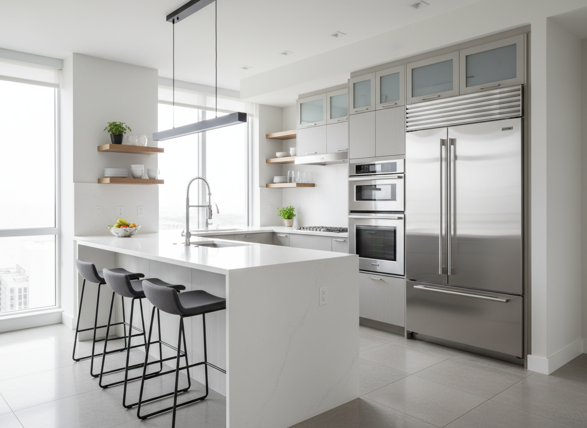 Modern fully equipped gourmet kitchen